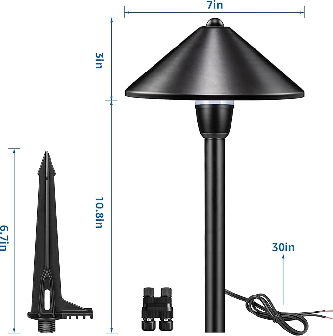 SUNVIE LED Low Voltage Pathway Lights 3W 3000K Pathway Lighting 12-24V Low - Image 7