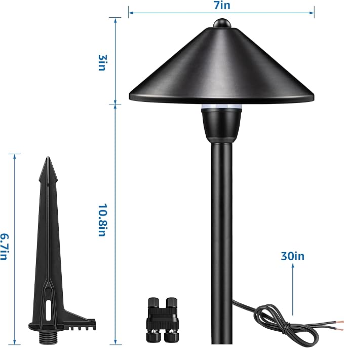 SUNVIE 8-Pack Low Voltage Landscape Pathway Lights 12-24V 3W LED Landscape - Image 6