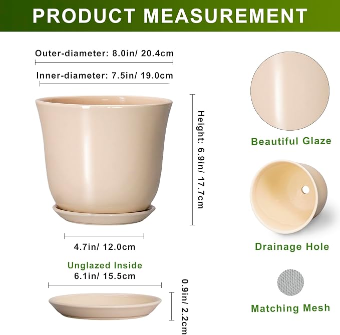 8 Inch Plant Pot - Image 2