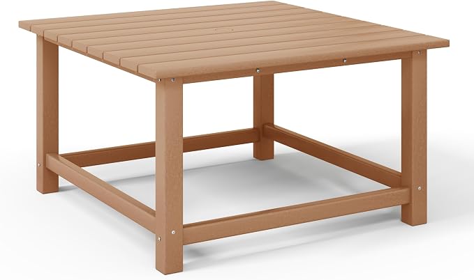 WestinTrends Malibu Low Outdoor HDPE Square Patio Coffee Table - Image 7