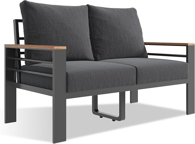 Aoxun Aluminum Patio Furniture Set 2 Seats, Oversized Outdoor Sectional by Aoxun