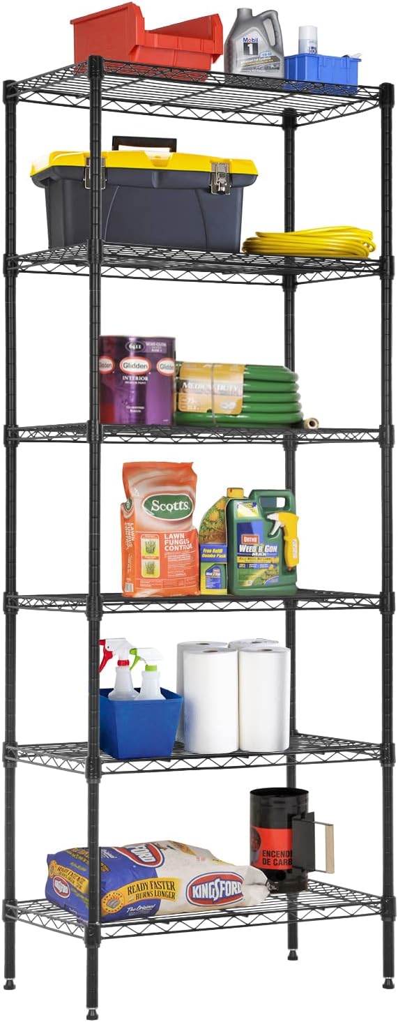 BestOffice Adjustable Wire Shelving Storage Shelves Heavy Duty Shelving Unit by BestOffice