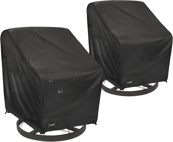 JinHrtoyi Outdoor Chair Covers 2 Pack, 35Wx37Dx38H inches Patio Chair Cover by JinHrtoyiFurnitureCovers