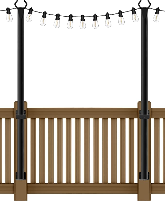 AILBTON 2 Pack 5Ft String Light Poles, Light Poles by AILBTON
