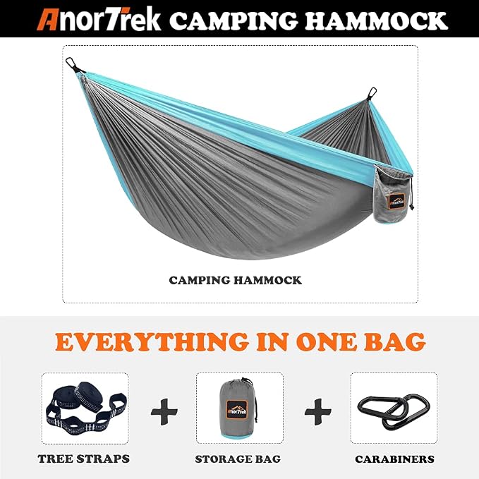 Camping Hammock, Super Lightweight Portable Parachute Hammock - Image 4