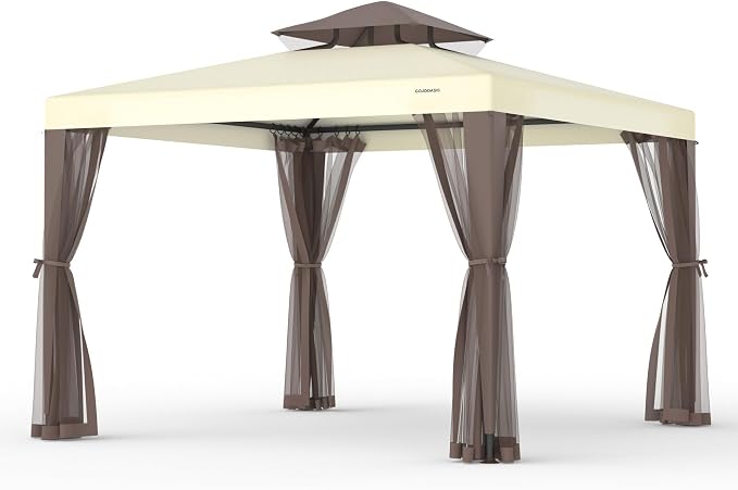 Patio Gazebo Tent Outdoor Canopy Shelter 10'x10' by GOJOOASIS