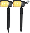 40 LEDs Spotlights, IP65 Waterproof Solar Powered Landscape Spotlights 2-in-1 by LEREKAM