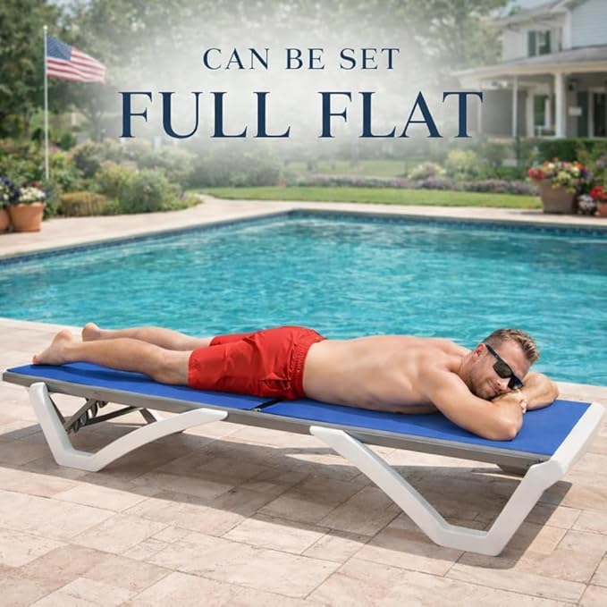 Kozyard Outdoor Chaise Lounge Chair, Full Flat Adjustable Patio Lounger - Image 7
