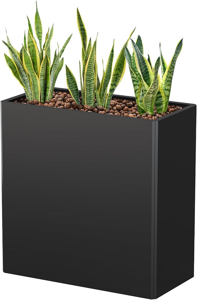Galvanized Steel Tall Planter – 24x12x24in by Ganeekiron