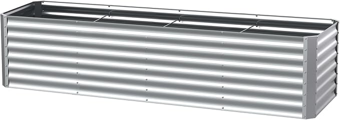 8X2X2ft Galvanized Raised Garden Bed, Outdoor Planter Box Metal Patio Kit - Image 8