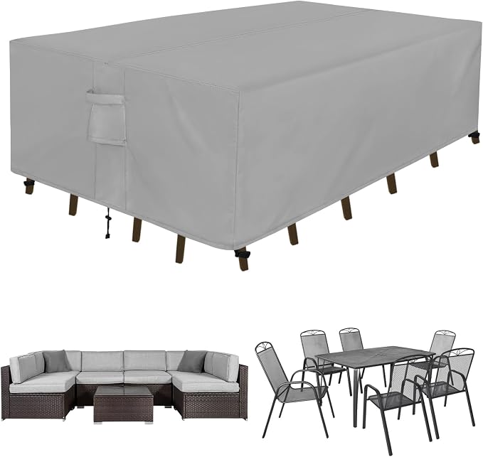 Easy-Going Rectangle Patio Furniture Cover Waterproof Outdoor Dining Table and by Easy-Going
