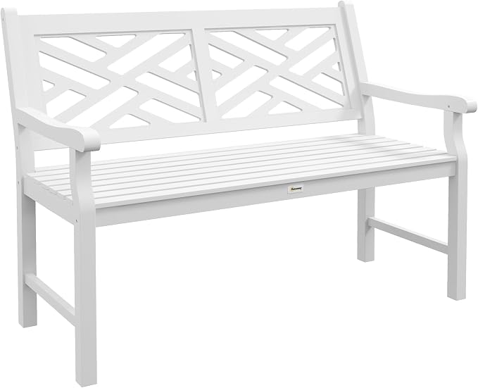 Outsunny Outdoor Garden Bench, Wooden Frame Patio Bench by Outsunny