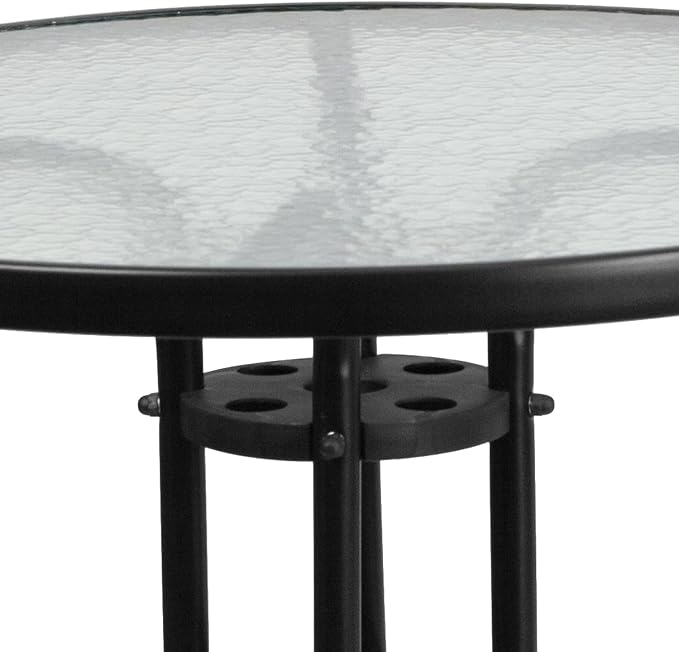 Flash Furniture Bellamy 31.5" Round Indoor/Outdoor Tempered Glass Metal Frame - Image 5