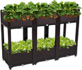 VINGLI Square Raised Garden Bed, Self-Watering Plastic Planter by VINGLI