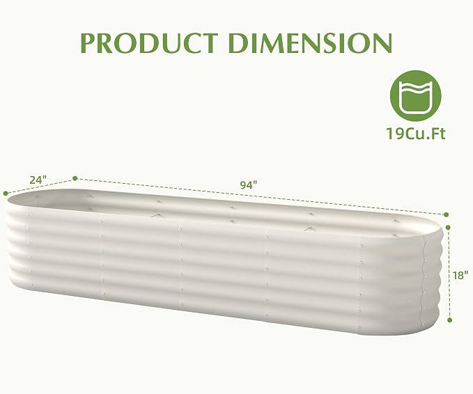 Galvanized Raised Garden Bed, Outdoor Planter Bed, Metal Planter Box - Image 2
