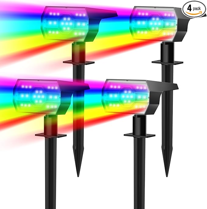 NYMPHY Solar Color Changing Lights, 7 Lighting Modes Solar Lights Outdoor by NYMPHY