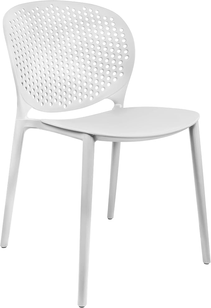 2xhome Set of 4 Patio Dining Chairs | Modern Stackable Outdoor Pool Side Chair - Image 8