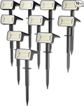 Fabrito Solar Spot Lights Outdoor 10 Pack, Auto On/Off Spotlights, IP67 by Fabrito