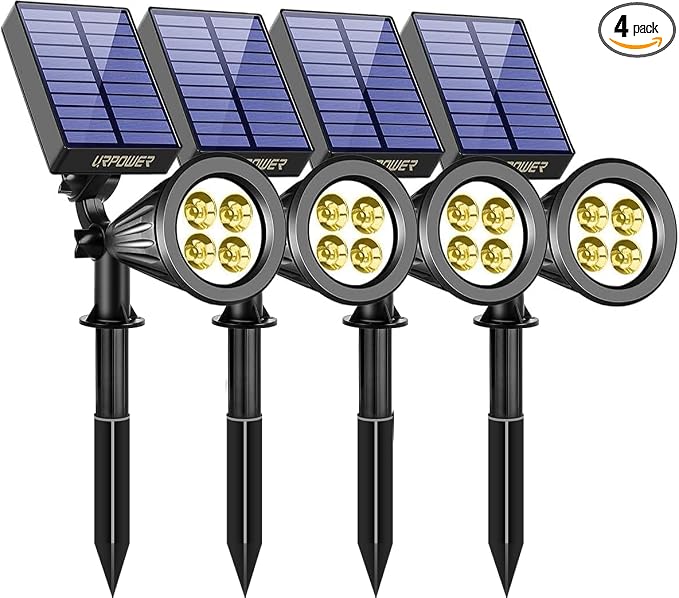 URPOWER Solar Lights Waterproof Solar Lights Outdoor 2-in-1 Adjustable Solar by URPOWER