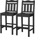 nalone Outdoor Bar Stools Set of 2, HDPE 44 Inch Tall Adirondack Chairs Bar by NALONE