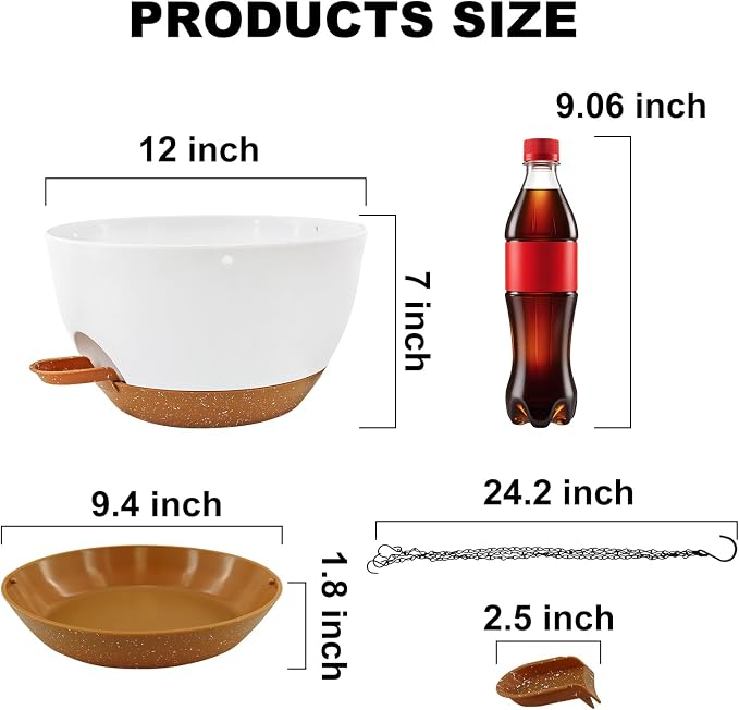 12 inch Hanging Planters for Indoor Plants, 2 Pack Self-Watering Hanging - Image 3