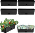 6 Pack Rectangle Planter 16x4.4 Inch Window Boxes Planters Rectangular Large by KvyusFlourish