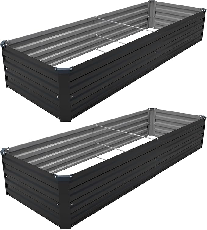 8×2×1FT Galvanized Raised Garden Bed Kit, Metal Planter Boxes, Large Outdoor - Image 7
