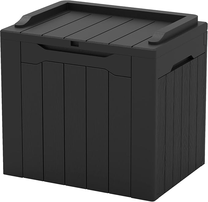 Patiowell 30 Gallon Resin Deck Box, Outdoor Storage Box by Patiowell