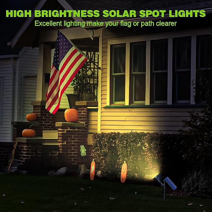 DBF Solar Lights Outdoor, 600LM Solar Spotlights Outdoor Waterproof, 2 - Image 4