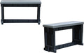 Bench, Deep Grey Top with Black Sides, 2 Pack by LeisureAccents