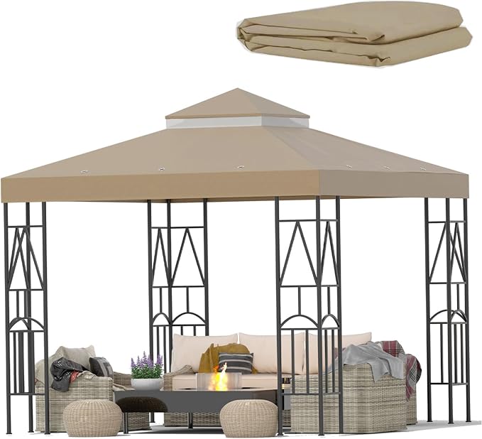 119''x119'' Canopy Replacement Top Double Tiered Gazebo Cover by Unknown