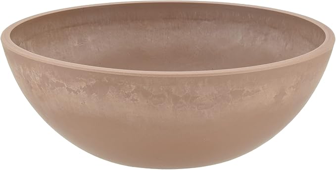 PSW Pot Collection M30TP 12-inch Plastic/Stone/Wood Composite Low Bowl Planter - Image 2