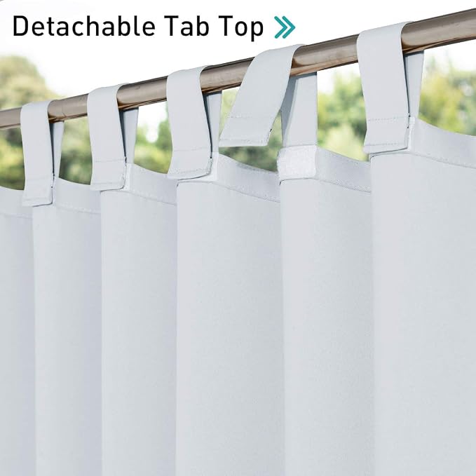 NICETOWN 2 Panels Patio Curtainss Outdoor Waterproof - Image 3