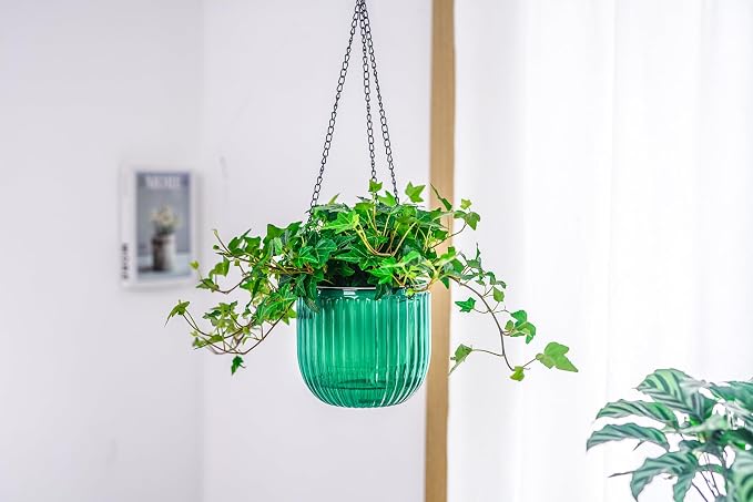 Melphoe 2 Pack Self Watering Hanging Planters Indoor Flower Pots, 6.5 Inch - Image 8