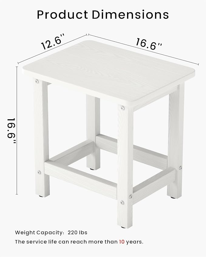 Weatherproof Outdoor Side Table, HDPE Small Outdoor Table - Image 3