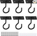 Ceiling Hooks for Hanging Plants 6pack 2.5inch Wall Mount Plant Hooks Meatl by QTJUST