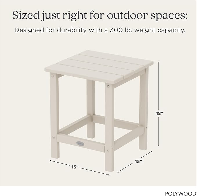 POLYWOOD ECT18SA Long Island 18" Side Table - Image 3