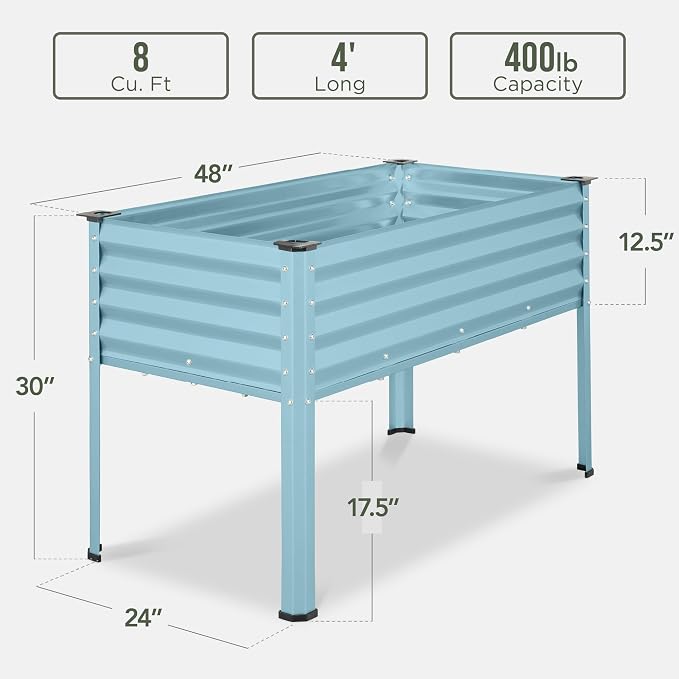 Best Choice Products 48x24x30in Galvanized Raised Garden Bed, Metal Elevated - Image 2
