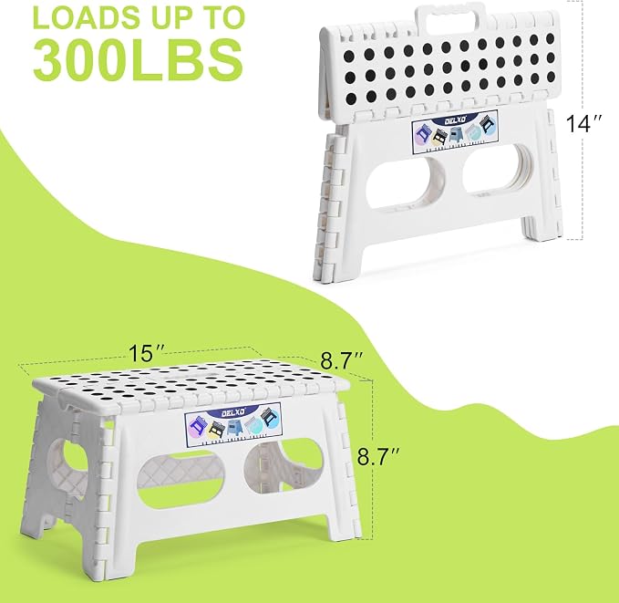 Delxo 9 Inch Folding Step Stool - Image 5