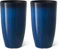 Glitzhome 23.5" H Oversized Tall Round Tapered Planter, Plastic Flower Pots by Glitzhome