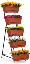 YBING Vertical Garden Bed 5 Tier Vertical Raised Garden Planter Standing Herb by YBING