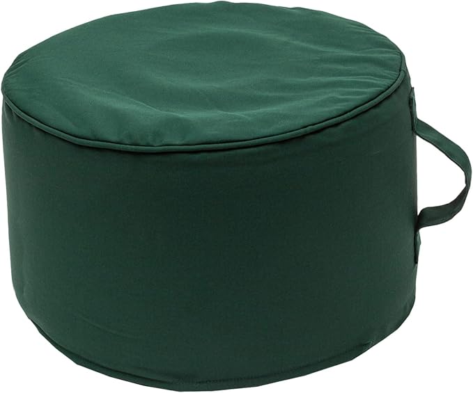 QILLOWAY Indoor/Outdoor Inflatable Stool, Round Ottoman, All Weather Foot Rest by QILLOWAY
