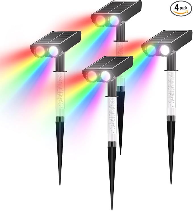 RGB Solar Spot Lights : 2 IN 1 Solar Lights Outdoor by Unknown