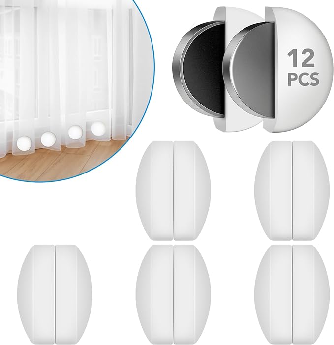 12 Pcs Shower Curtain Weights, Silicone Wrapped Heavy Duty Shower Curtain by YixangDD