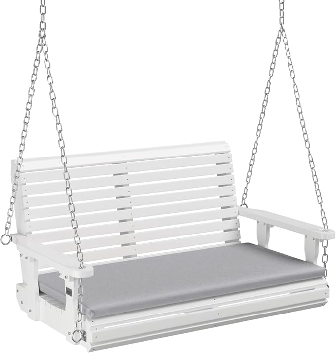 VINGLI Wooden Porch Swing, Heavy Duty 880 LBS Hanging Patio Bench by VINGLI