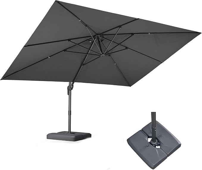 PURPLE LEAF 9' X 11.5' Rectangle Patio Umbrella by Unknown