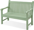 Psilvam Garden Bench, 2-Person Poly Lumber Patio Bench, All-Weather Outdoor by PsilvamGardenFurniture