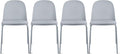 2xhome Modern Stackable Armless Dining Chair | Plastic Shell Seat by 2xhome