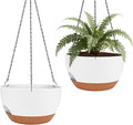 Hanging Planters for Outdoor Indoor Plants, 2 Pack 10 Inch Hanging Basket by Lucieblessdesign