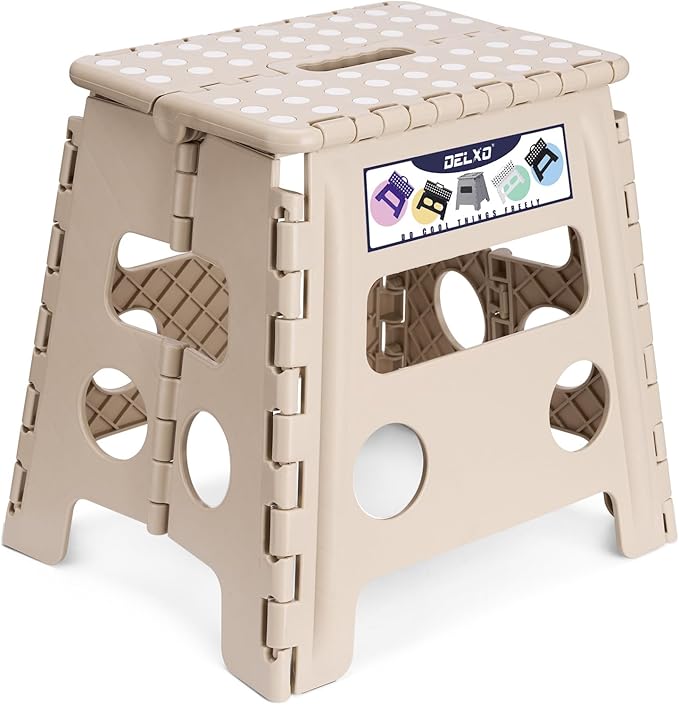 Delxo Office Step Stool, 13 inch Non-Slip Foldable Stools by Delxo